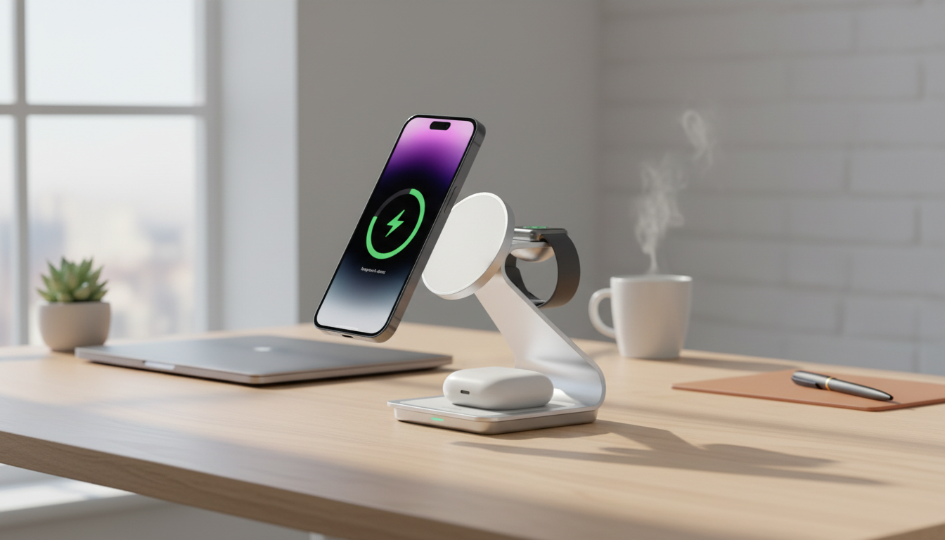 30W Magnetic 3-in-1 Charger for iPhone, Watch, AirPods