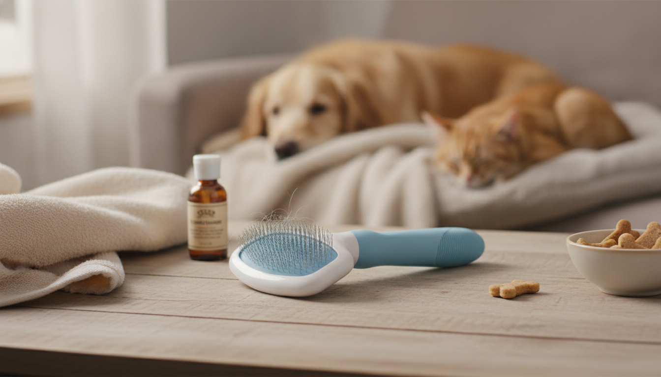 Gentle Slicker Brush Grooming for Dogs, Cats & Pets